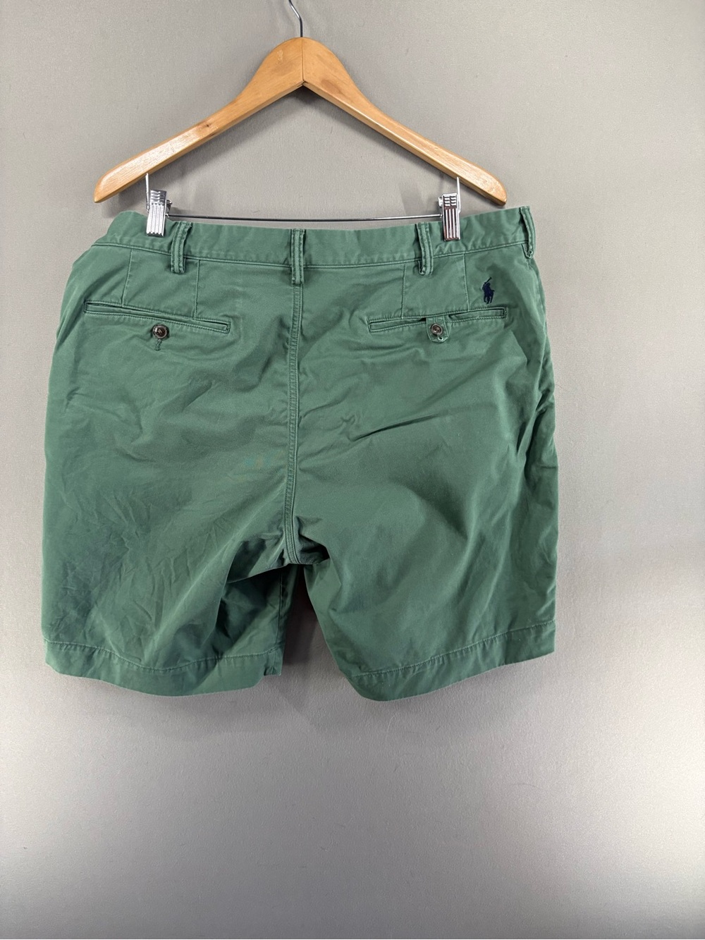 Polo Ralph Lauren 9" Inseam Classic Fit Shorts Size 38 Green Cotton Chino - Picture 3 of 10